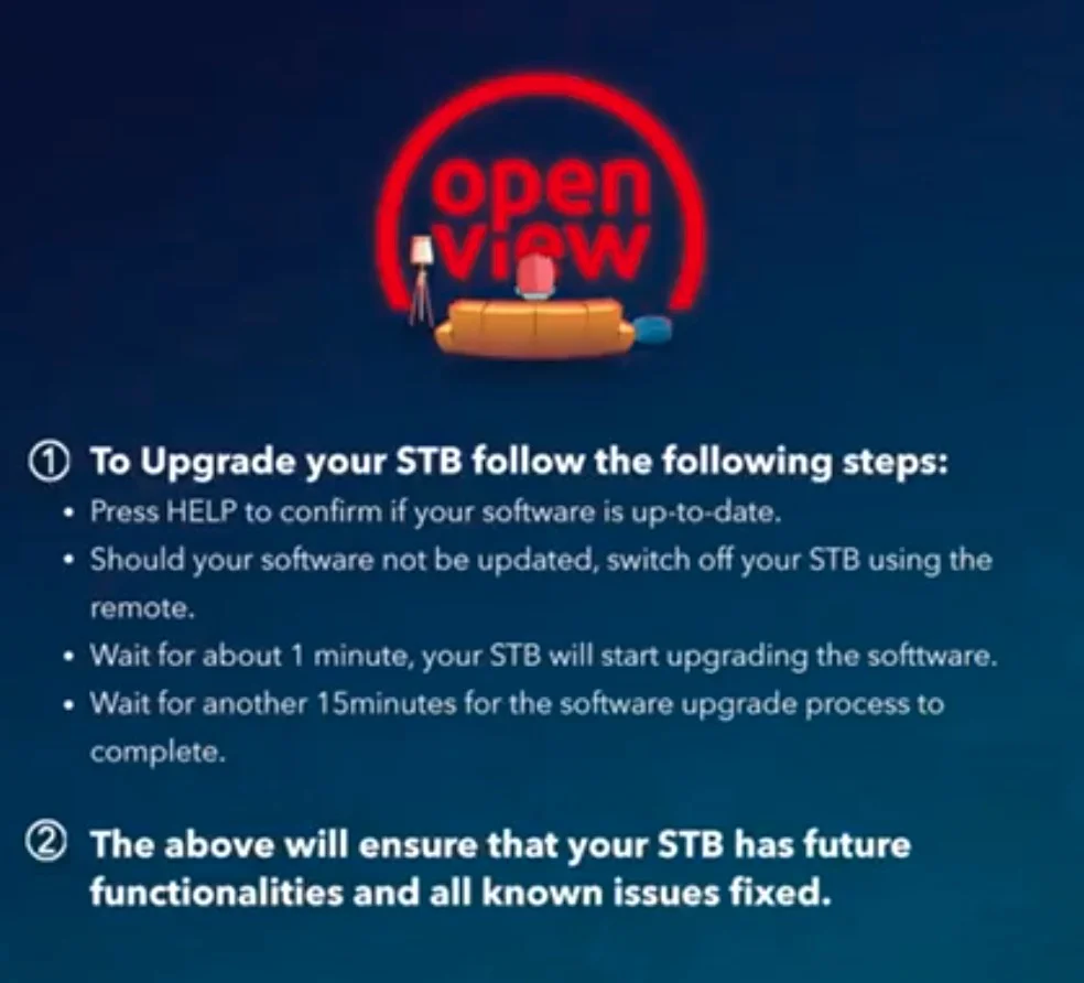 upgrade your STB software